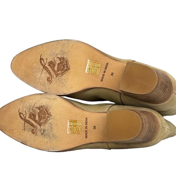 Free People Boots Women's Charm Double V Cutout Brown Suede Ankle Booties 39 8.5 - Picture 7 of 11